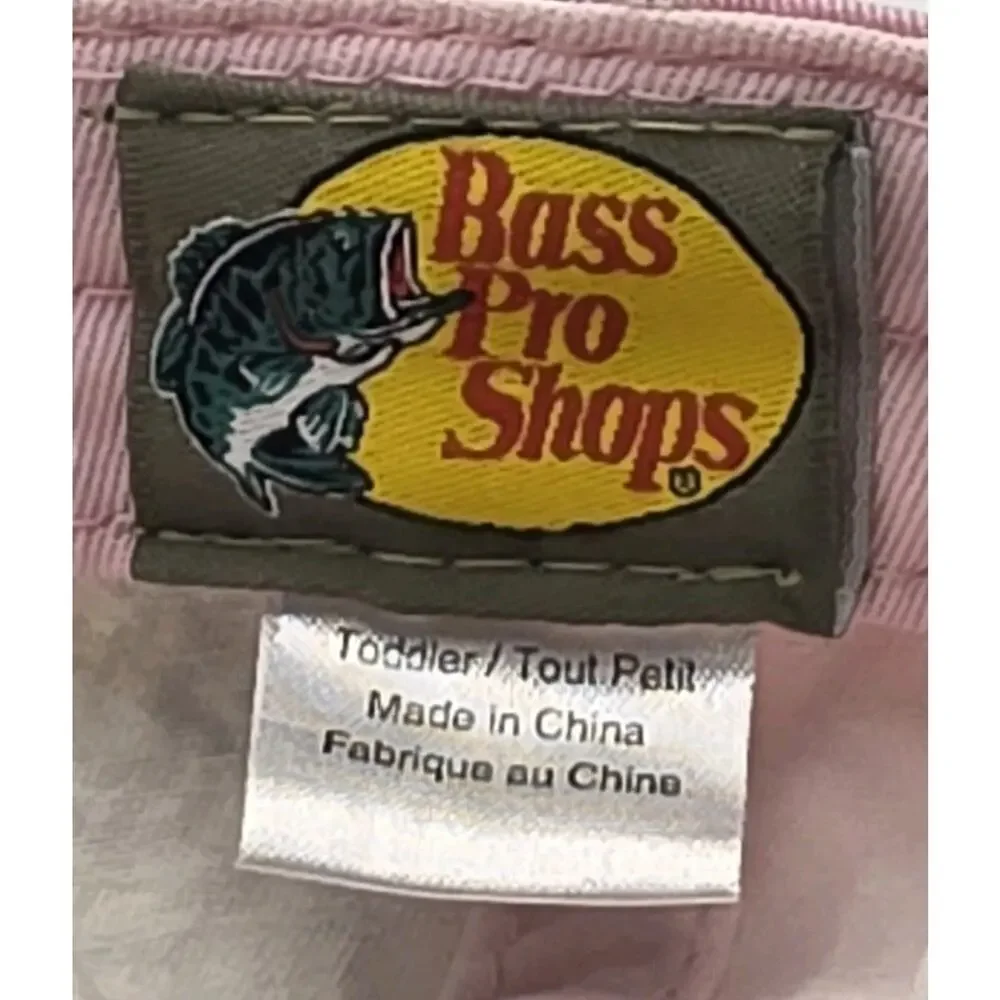 Bass Pro Shops Girl Toddler Adjustable Hook And Loop Strap‎ Cap Hat Pink Camo